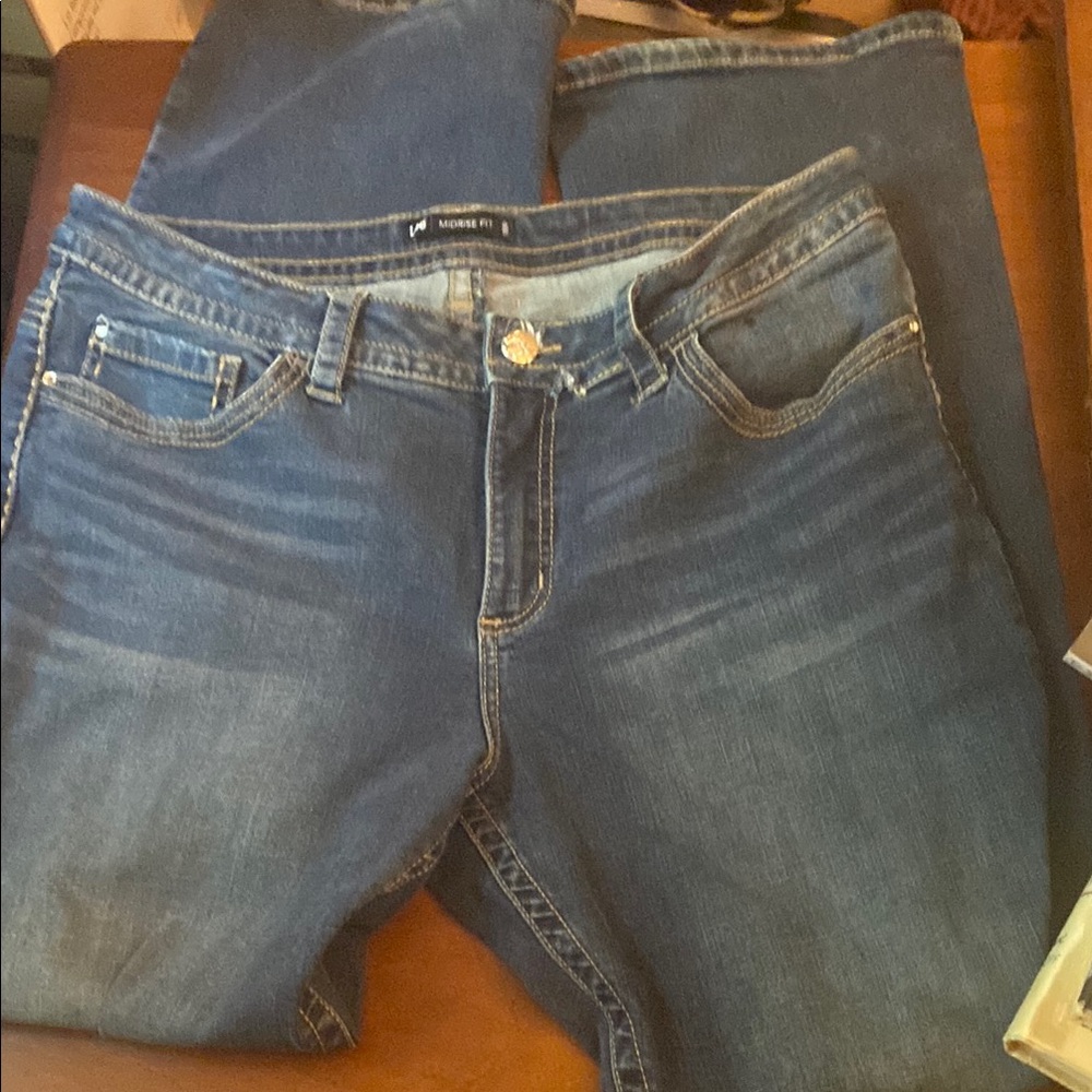 Lee Midrise flared Indigo Jeans